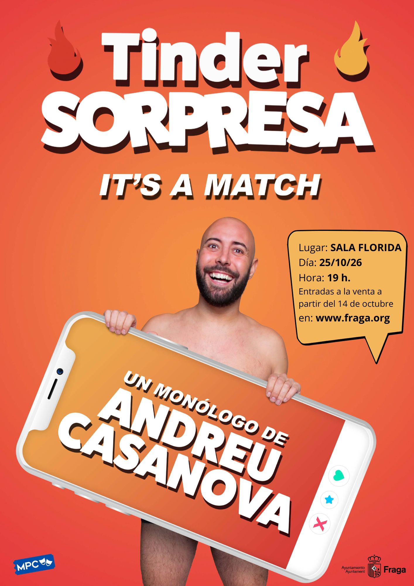 TINDER SORPRESA. UN MONÓLOGO DE ANDREU CASANOVA